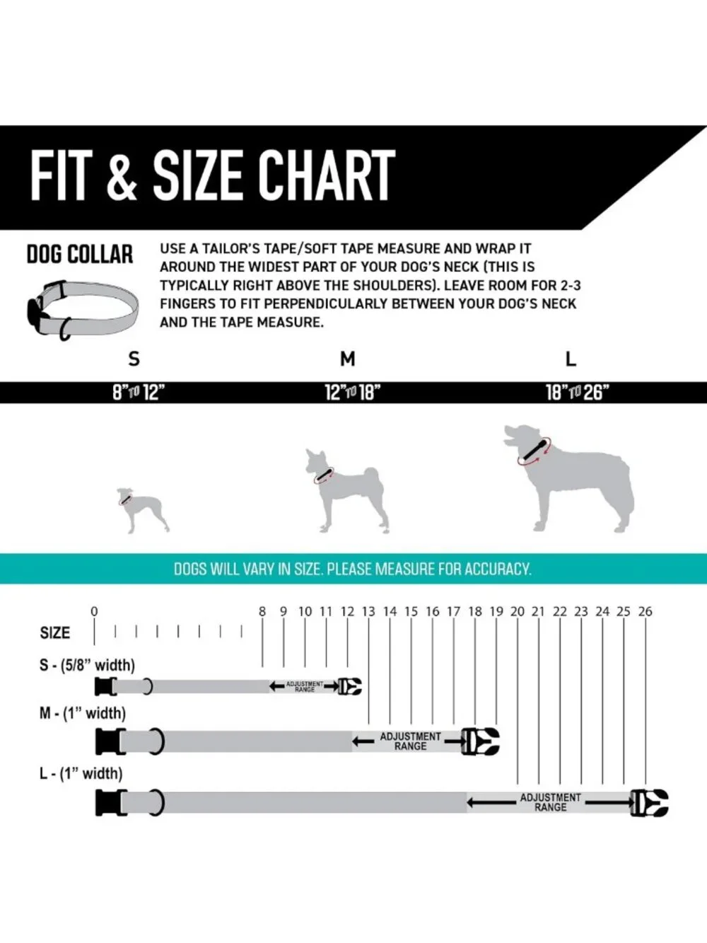 Adjustable Heavy Duty Dog Collar with Quick Release Buckle for Training